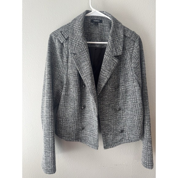 torrid Jackets & Blazers - Torrid Blazer Plus Size 1X Open Front  Gray Long Sleeve New out the tags